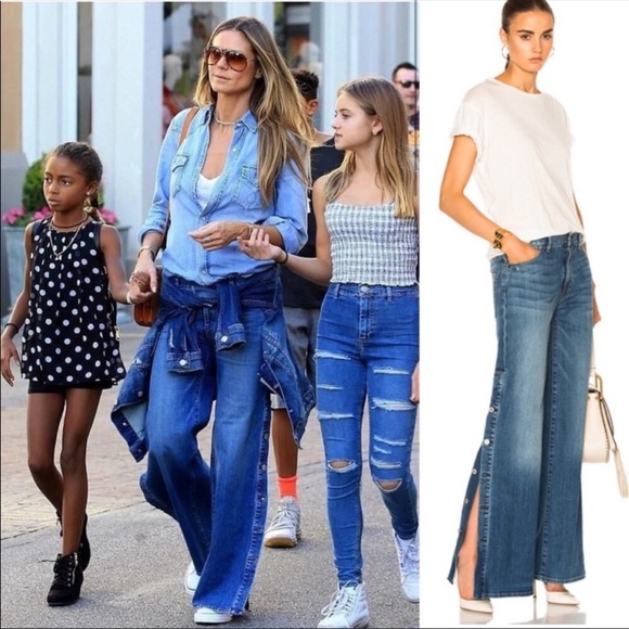 Nili Lotan Denim - Nili Lotan Ena Wide Flare Mid Rise Denim Jeans 28